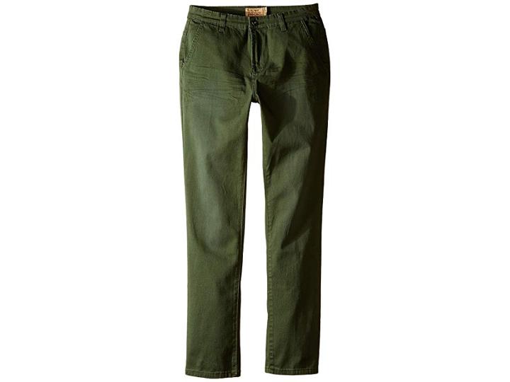 Lucky Brand Kids Slim Fit Twill Pants W/ Slash Front Pockets (big Kids) (four Leaf) Boy's Casual Pants