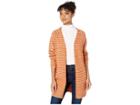 Miss Me Stripe Knit Cardigan (coral Orange) Women's Clothing