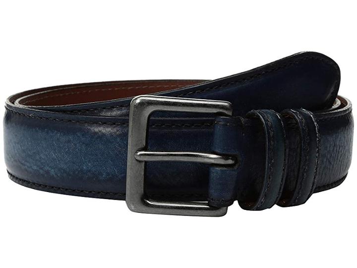 Torino Leather Co. 40mm Italian Antique Shrunken Shoulders (navy) Men's Belts