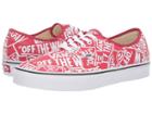 Vans Authentictm ((otw Repeat) Red/true White) Skate Shoes