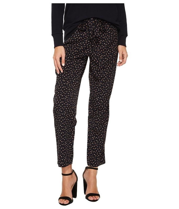 Bishop + Young Paperbag Pants (navy Print) Women's Casual Pants