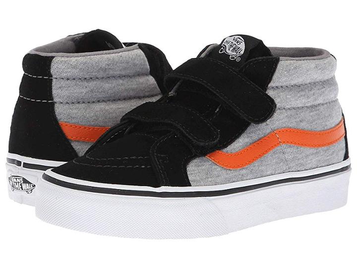 Vans Kids Sk8-mid Reissue V (little Kid/big Kid) ((suede & Jersey) Gray/black) Boys Shoes