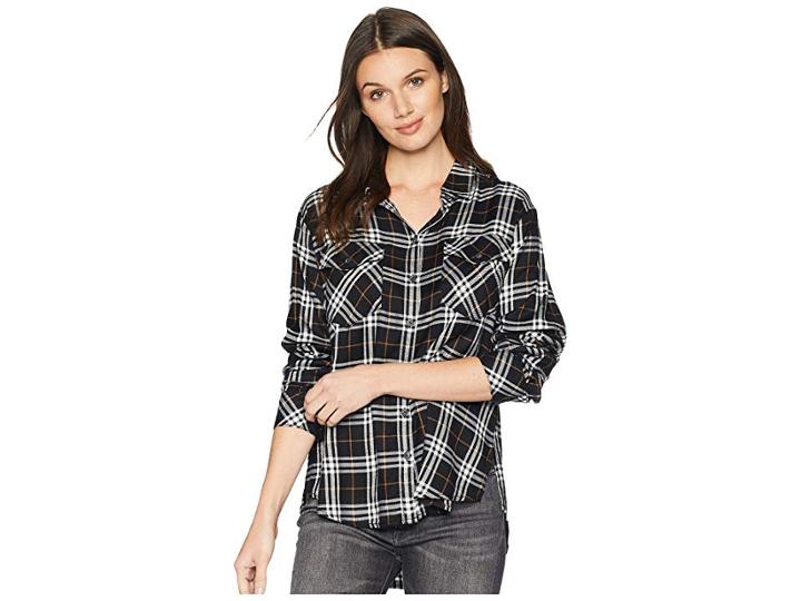 Sanctuary Boyfriend For Life Shirt (rebel Plaid) Women's Clothing