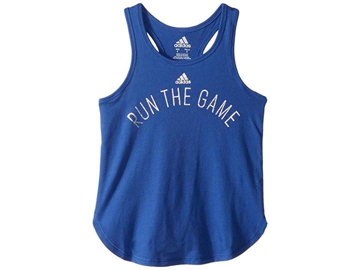 Adidas Kids Lapped Runner Tank Top (little Kids) (royal) Girl's Sleeveless