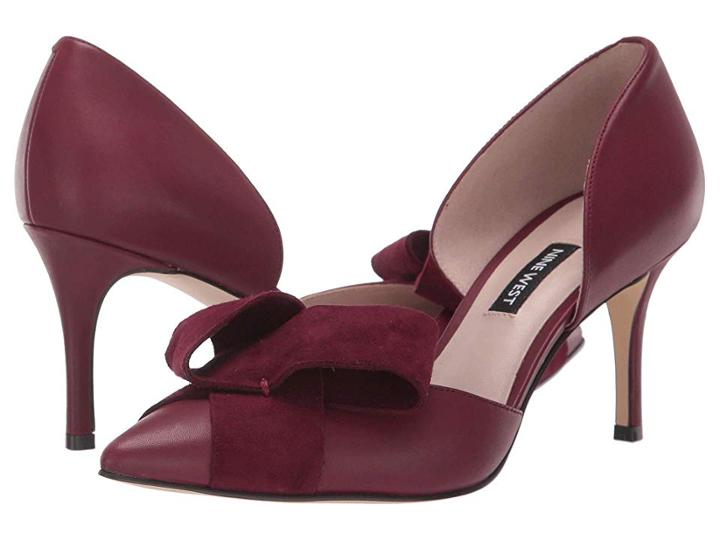 Nine West Mcfally D'orsay Pump (wine Leather) High Heels