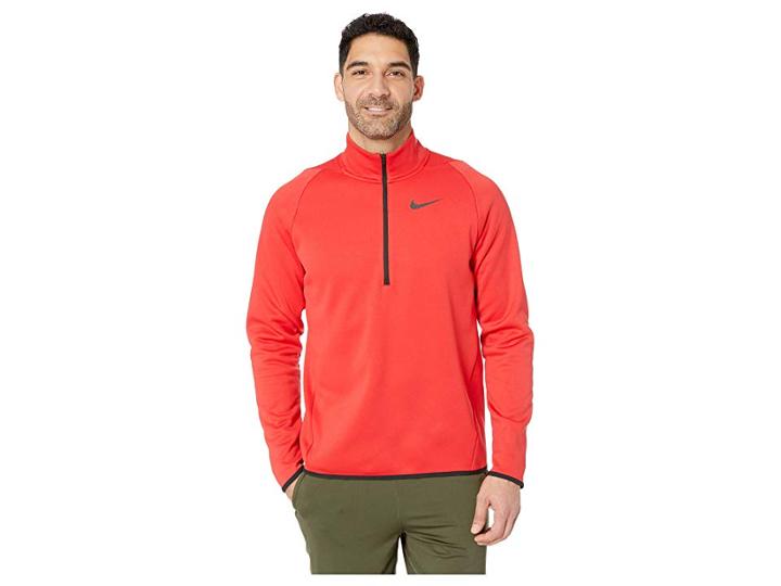 Nike Thermal Top Long Sleeve 1/4 Zip (university Red/black) Men's Clothing