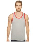 Alternative Vintage 50/50 Jersey Keeper Tank Top (smoke Grey/red) Men's Sleeveless