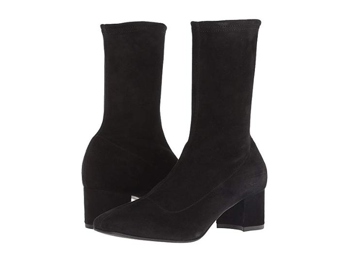 Aquatalia Janine (black Stretch Suede) Women's 1-2 Inch Heel Shoes