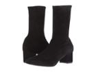 Aquatalia Janine (black Stretch Suede) Women's 1-2 Inch Heel Shoes