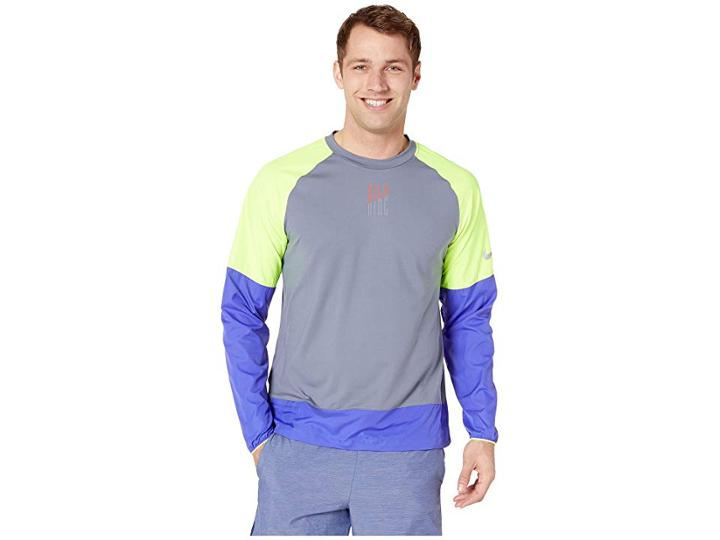 Nike Element Mix Crew (armory Blue/volt/reflective Silver) Men's Clothing