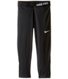 Nike Kids Pro Cool Training Capri (little Kids/big Kids) (black/black/black/white) Girl's Casual Pants