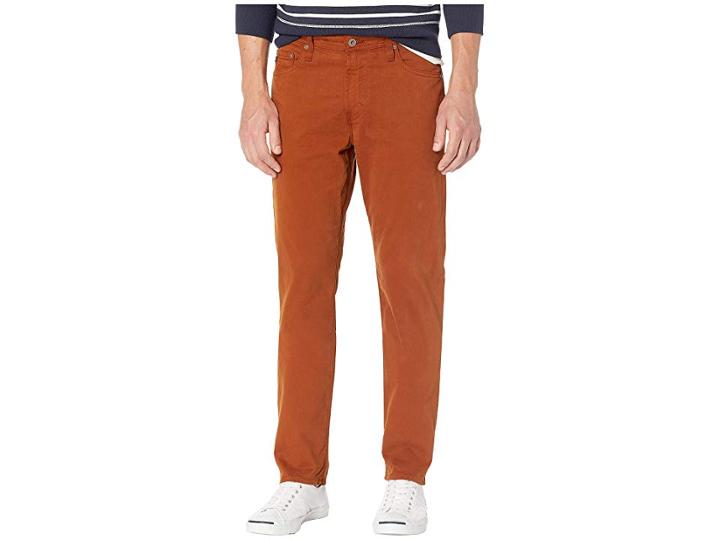 Ag Adriano Goldschmied Everett Slim Straight Leg Sud Pants In Cognac (cognac) Men's Casual Pants