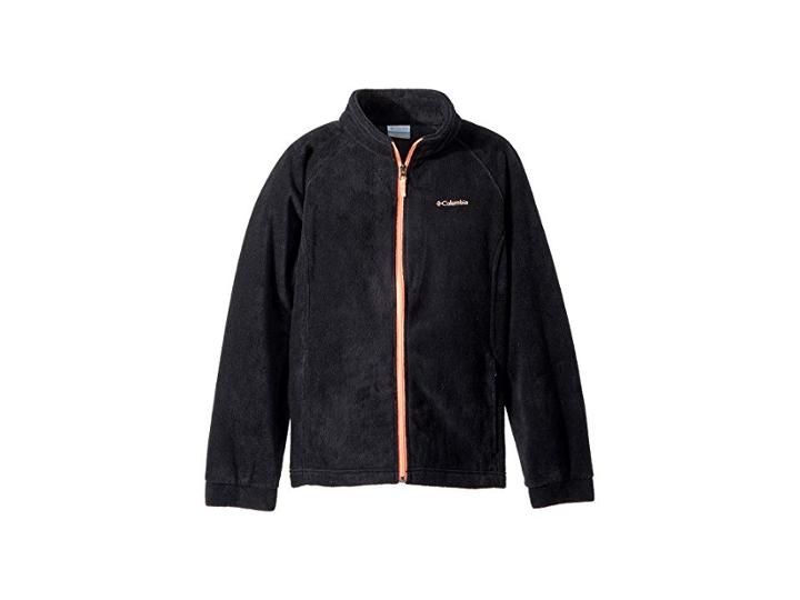 Columbia Kids Benton Springstm Fleece (little Kids/big Kids) (black/tiki Pink) Girl's Fleece