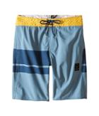 Volcom Kids 3 Quarta Slinger Boardshorts (big Kids) (blue Fog) Boy's Swimwear