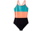 Nike Kids Spiderback One-piece (little Kids/big Kids) (light Blue Fury) Girl's Swimsuits One Piece
