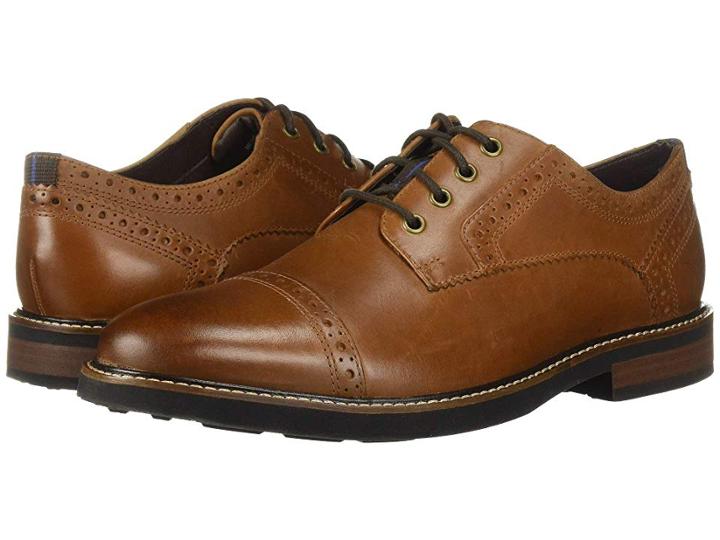 Nunn Bush Overland Cap Toe Oxford With Kore Walking Comfort Technology (tan Ch) Men's Lace Up Cap Toe Shoes