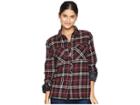 Volcom Plaid About You Long Sleeve (burgundy) Women's Clothing