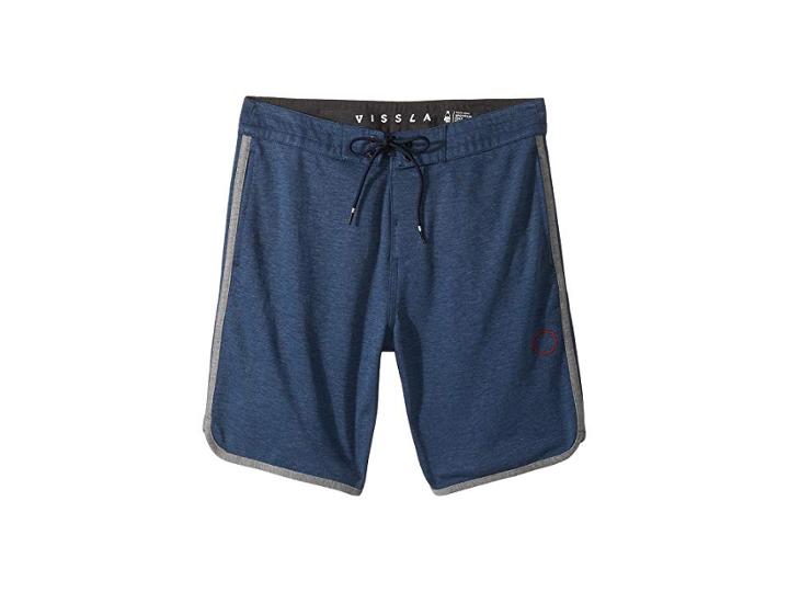 Vissla Kids Sofa Surfer Locker Fleece Shorts (dark Navy Heather) Boy's Shorts