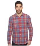 Lucky Brand Mason Workwear Shirt (red/blue) Men's Clothing