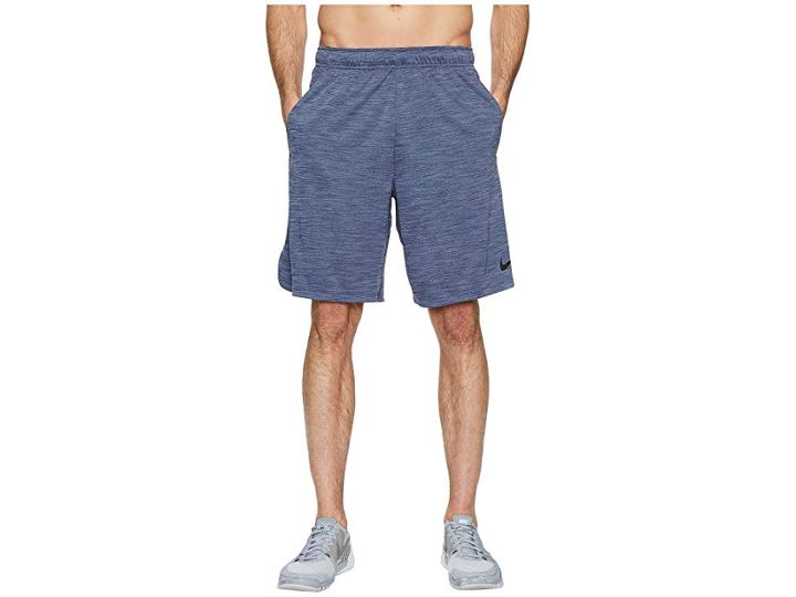 Nike Dri-fit Heathered 9 Training Short (light Carbon/black) Men's Shorts