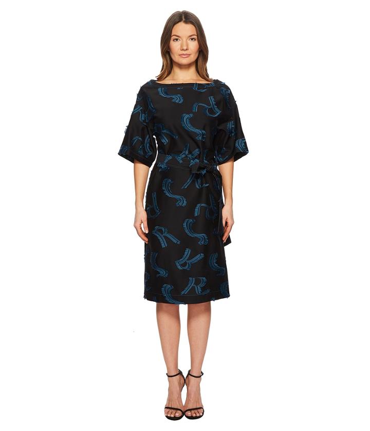 Sonia Rykiel T-shirt Jacquard Dress (black) Women's Dress