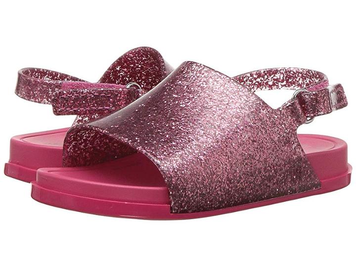 Mini Melissa Mini Beach Slide Sandal (toddler/little Kid) (pink Glitter) Girls Shoes