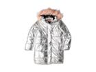 Urban Republic Kids Glo Oversize Metallic Foil Puffer Jacket W/ Colored Faux Fur (little Kids/big Kids) (silver) Girl's Jacket