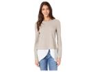 Bcbgeneration Twofer Flare Sleeve Knit Top (dusty Pink) Women's Clothing