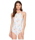 O'neill Paradise Hi-neck One-piece (white) Women's Swimsuits One Piece