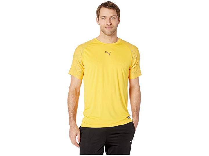 Puma Vent Graphic Tee (spectra Yellow) Men's T Shirt