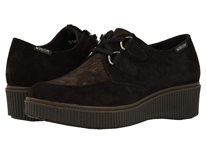 Mephisto Evony (black Velcalf Premium/panther Velours) Women's Shoes