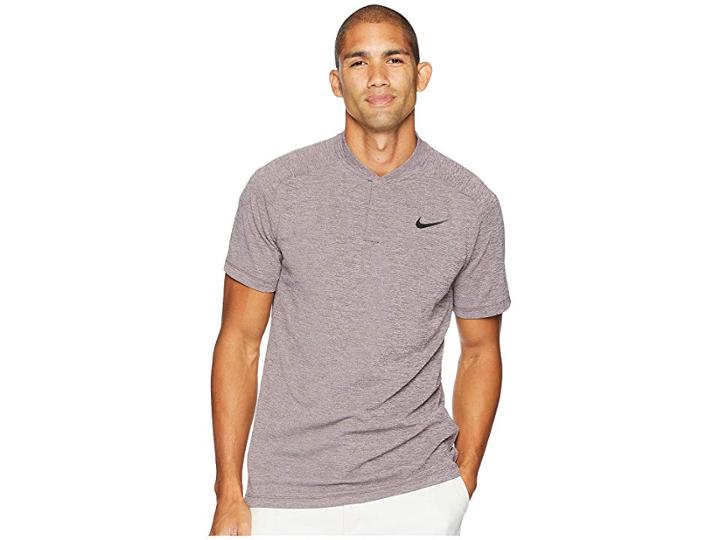 Nike Golf Aeroreact Momentum Polo Slim (burgundy Crush/heather/burgundy Crush/black) Men's Clothing