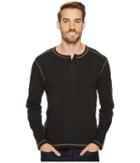 Agave Denim Pintail Long Sleeve Henley Slub Jersey (stretch Limo) Men's Long Sleeve Pullover