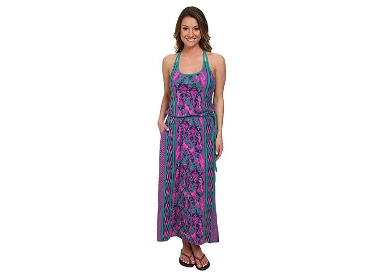 The North Face Nicolette Maxi (teal Blue/glo Pink) Women's Dress