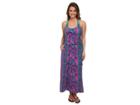 The North Face Nicolette Maxi (teal Blue/glo Pink) Women's Dress