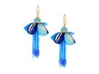 Rebecca Minkoff Lola Seed Bead Tassel Earrings (blue Multi) Earring