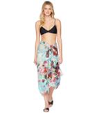 Jets By Jessika Allen Flora Sarong Cover-up (aquamarine) Women's Swimwear