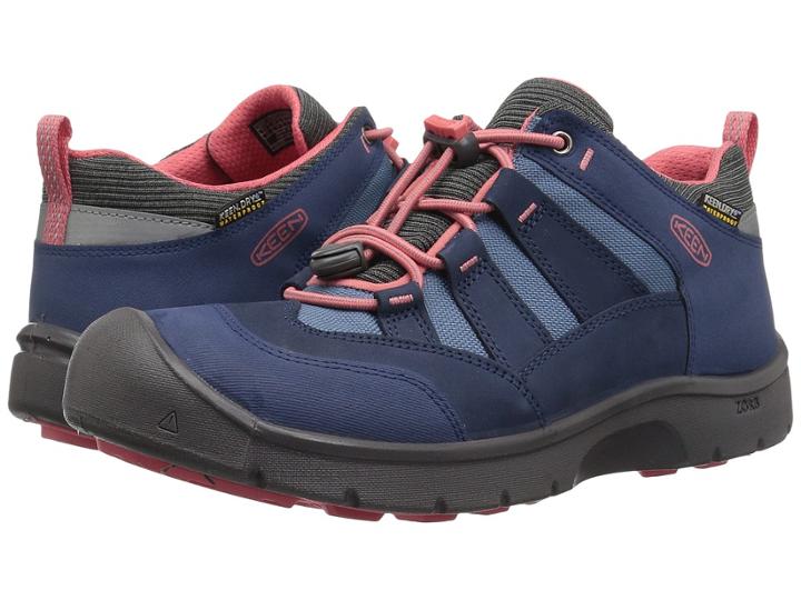 Keen Kids Hikeport Wp (little Kid/big Kid) (dress Blues/sugar Coral) Girls Shoes