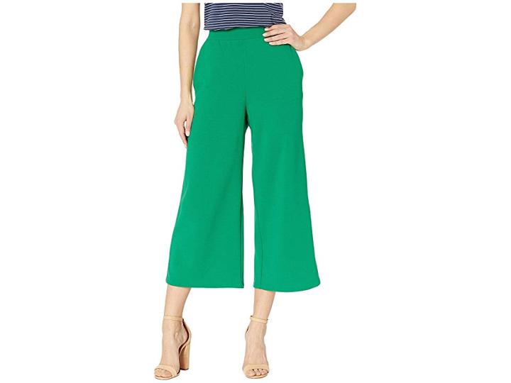 Eci Wide-legged Stretch Pants (green) Women's Casual Pants