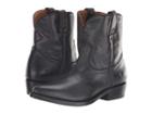 Frye Billy Short (black Polished Soft Full Grain) Cowboy Boots