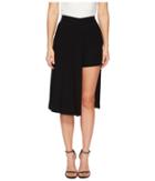 Neil Barrett Hybrid Pleated Panel Skirt/shorts (black/white) Women's Shorts