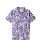 Columbia Kids Trollers Best Short Sleeve Shirt (little Kids/big Kids) (white Cap Palms Print) Boy's Short Sleeve Button Up