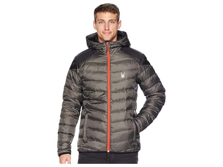 Spyder Geared Hoody Synthetic Down Jacket (polar/black/volcano) Men's Jacket