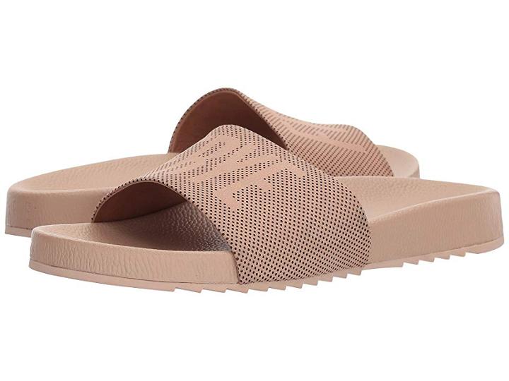 Frye Lola Perf Logo Slide (blush) Women's Sandals
