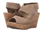 Cordani Rhonda (taupe Suede/cork) Women's Wedge Shoes