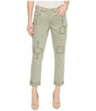 Tribal 25 Stretch Twill Five-pocket Boyfriend Pants In Aloe (aloe) Women's Jeans