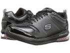 Skechers Work Lingle (black Leather) Women's Lace Up Casual Shoes