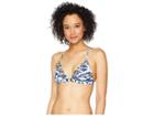 Lucky Brand Going South Banded Triangle Bra (deep Indigo) Women's Swimwear