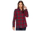 Pendleton Primary Flannel Shirt (red/navy Plaid) Women's Clothing