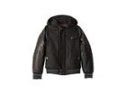 Urban Republic Kids Presley Wool Varsity Jacket W/ Faux Leather Sleeves (little Kids/big Kids) (black) Boy's Coat